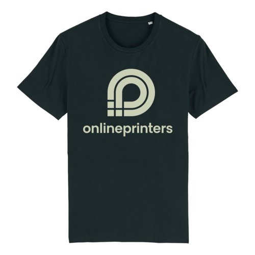 T-shirt nera in cotone organico a maniche corte.