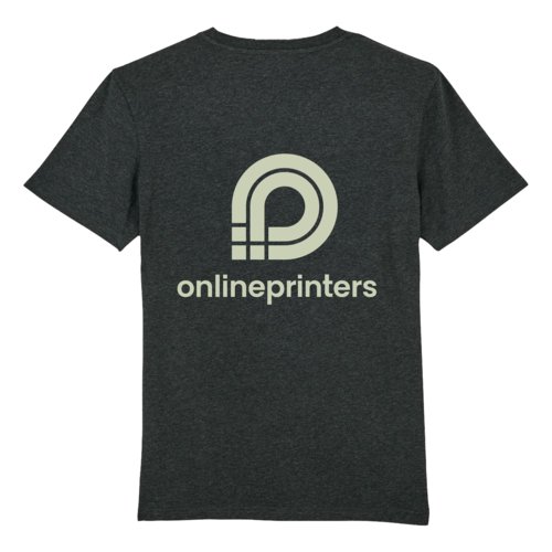 T-shirt unisex in cotone organico mlange grigio scuro.