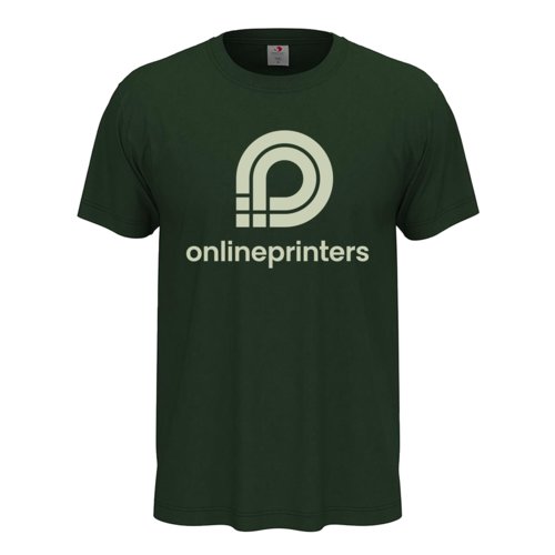 T-shirt in cotone verde scuro a maniche corte.