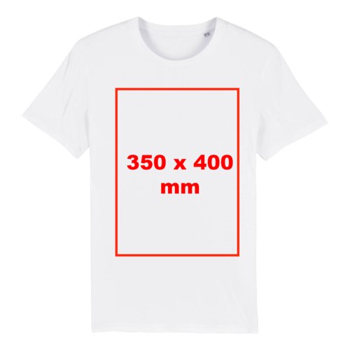 T-shirt bianca in tessuto con maniche corte e collo rotondo.