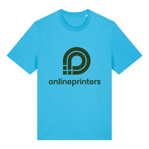 T-shirt unisex in cotone biologico color acquamarina.