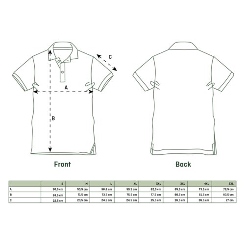 Polo in cotone, unisex, con abbottonatura corta.
