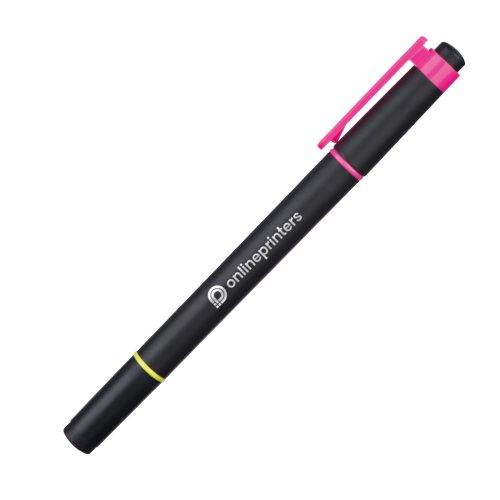 Evidenziatore nero 2in1 con due punte diverse.