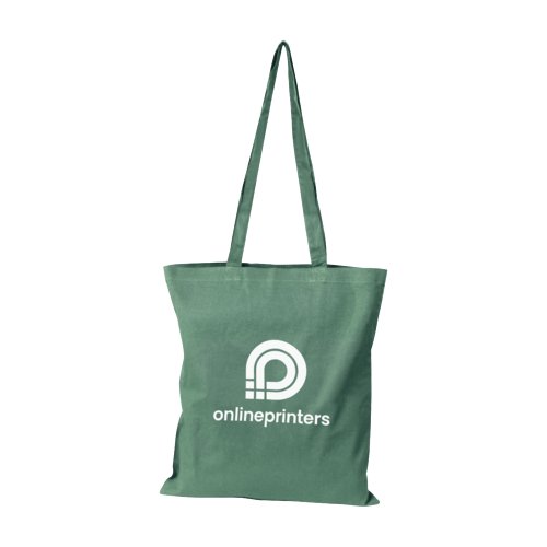 Borsa in cotone antracite con manici.