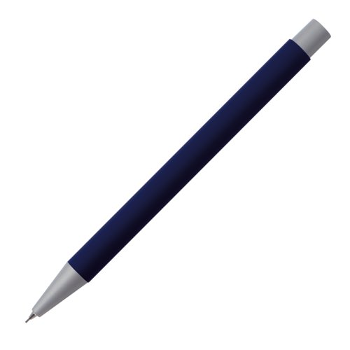 Matita meccanica blu scuro con elementi in metallo.