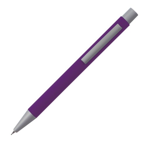 Matita meccanica viola con clip e mine.