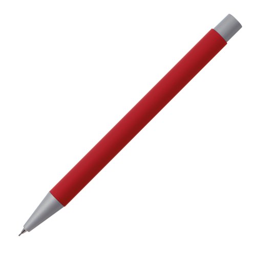 Matita meccanica rossa con elementi in metallo.