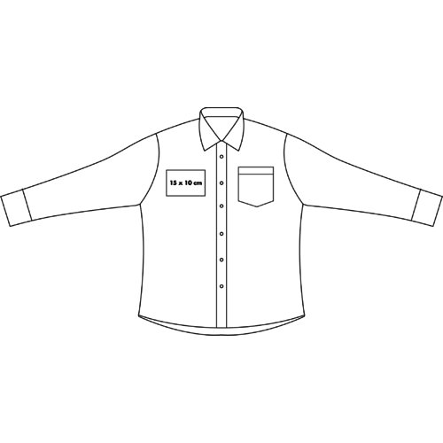 Camicia in popeline da uomo con maniche lunghe e abbottonatura.