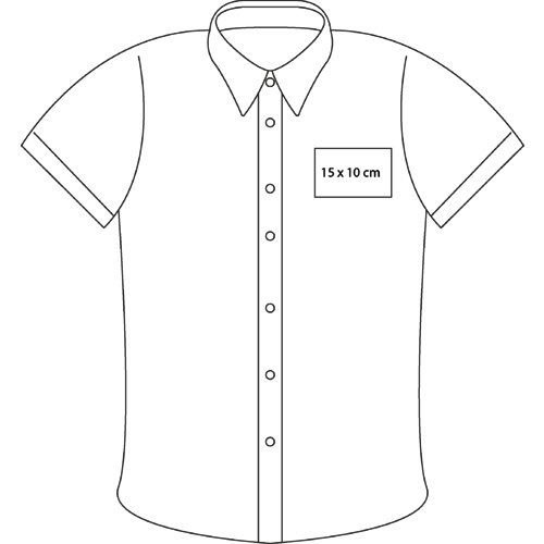 Camicia a maniche corte in popeline con chiusura a bottoni da uomo.