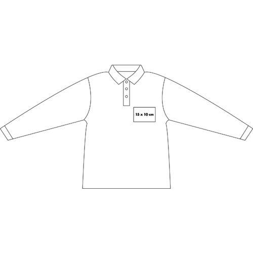 Polo a maniche lunghe in cotone chiaro da donna.