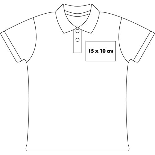 Polo da donna in materiale ecologico con maniche corte.