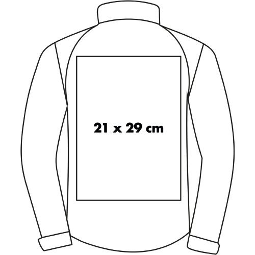 Giacca softshell da uomo con zip integrale e tasche laterali.