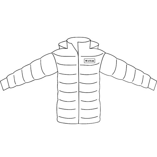 Giacca trapuntata da donna con cappuccio e zip integrale.