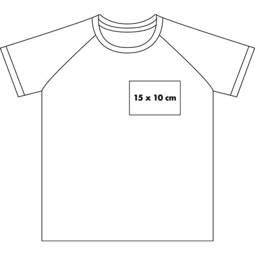 T-shirt sportiva bianca da uomo a maniche corte.