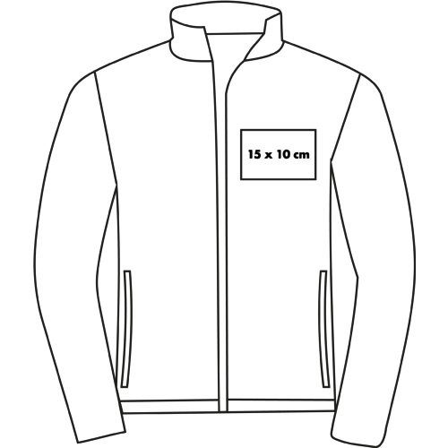 Giacca softshell a due strati con zip da uomo.