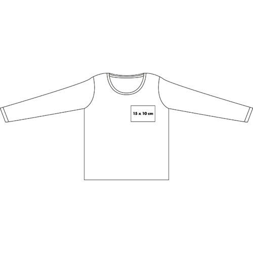 T-shirt a maniche lunghe in cotone da uomo con scollo rotondo.