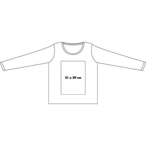 T-shirt da uomo a maniche lunghe in cotone con scollo rotondo.