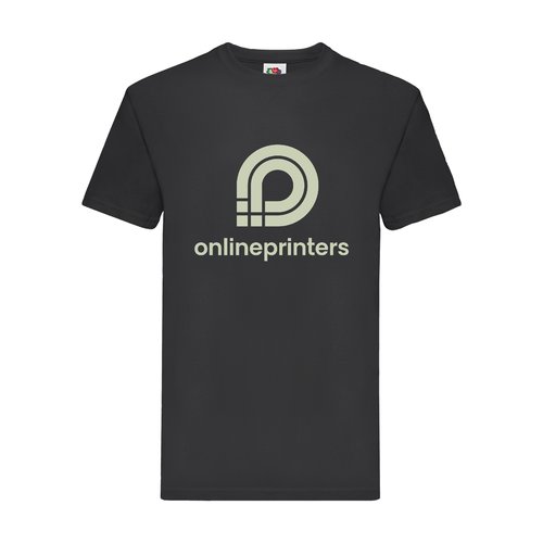 T-shirt nera in cotone da uomo a maniche corte.