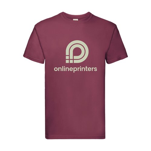 T-shirt in cotone bordeaux da uomo.
