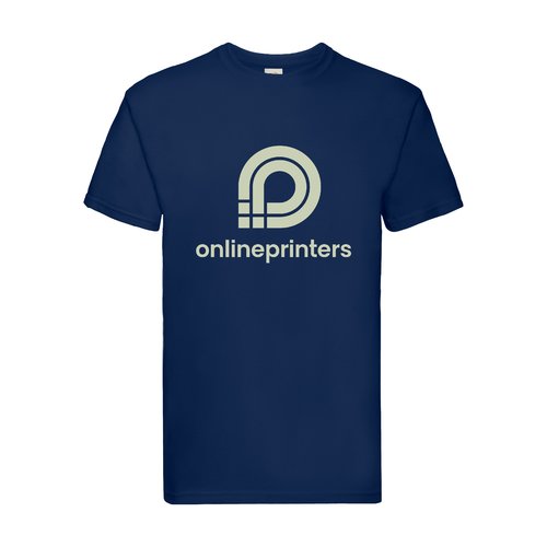T-shirt in cotone blu navy da uomo a maniche corte.