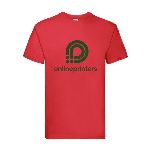 T-shirt rossa in cotone da uomo a maniche corte.