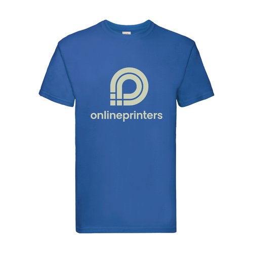 T-shirt da uomo in cotone blu royal a maniche corte.