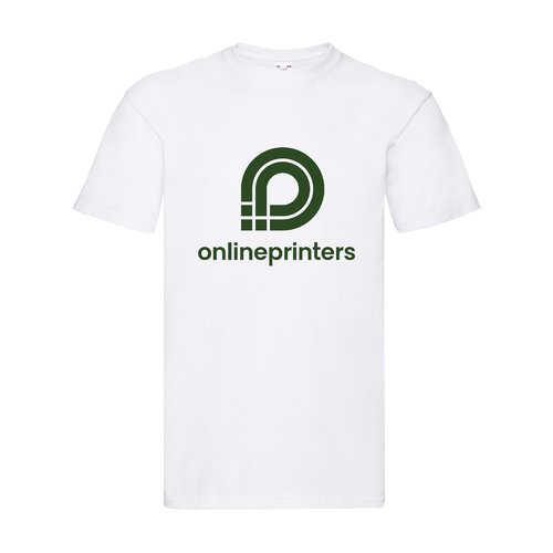 T-shirt bianca in cotone da uomo a maniche corte.