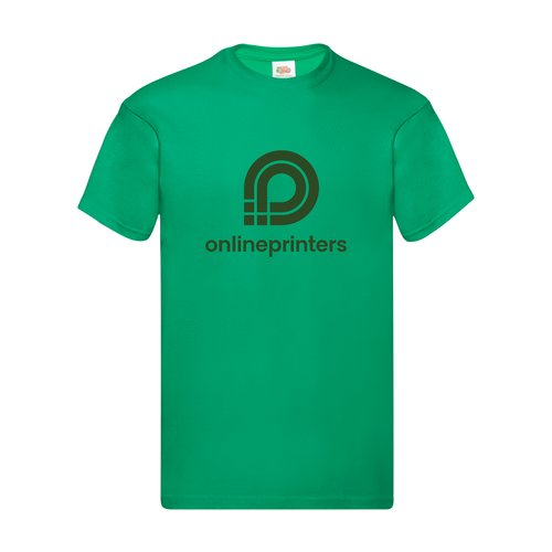 T-shirt verde in cotone con maniche corte e collo rotondo.