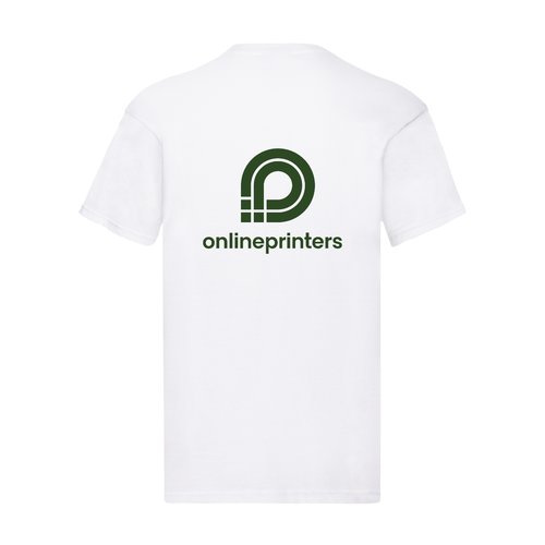 T-shirt bianca in cotone da uomo a maniche corte.