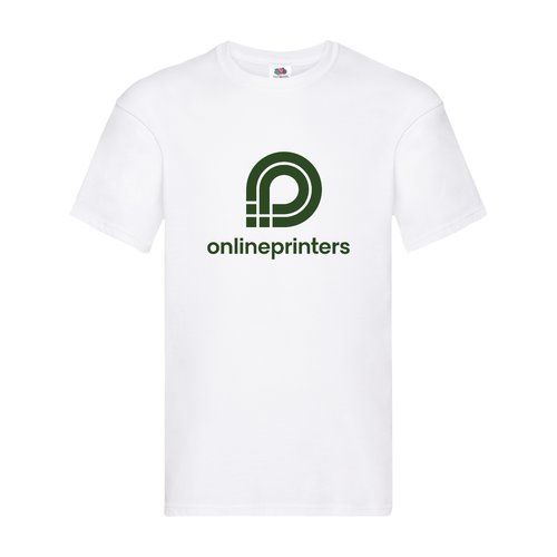 T-shirt bianca in cotone da uomo a maniche corte.