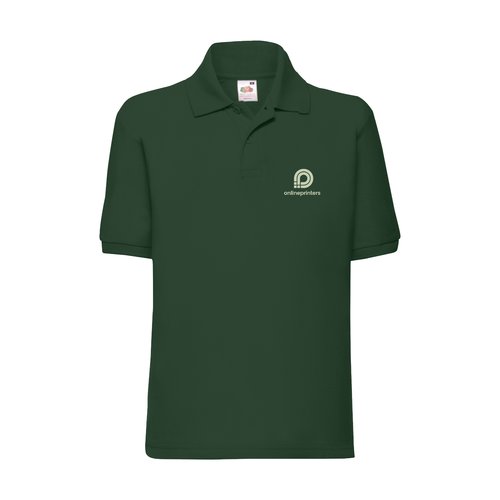 Polo in piqu con abbottonatura e maniche corte.