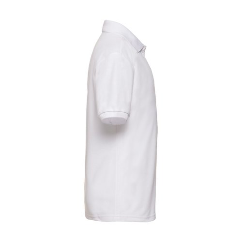 Polo in piqu misto bianco per bambini con abbottonatura.