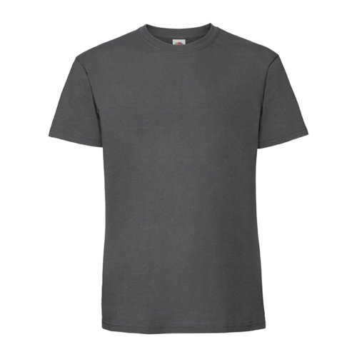 T-shirt in cotone grigio scuro a maniche corte.