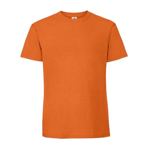 T-shirt arancione in cotone da uomo a maniche corte.