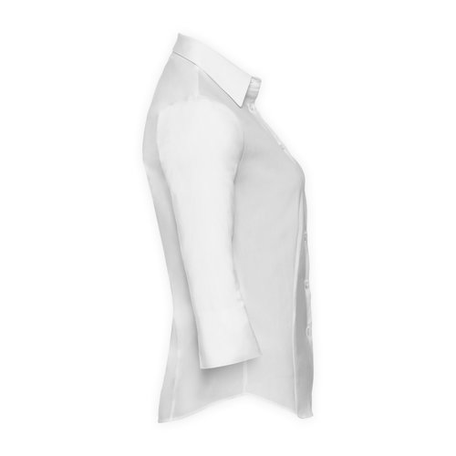 Camicetta bianca in cotone elasticizzato da donna.