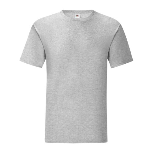 T-shirt in cotone grigio mlange da uomo a maniche corte.