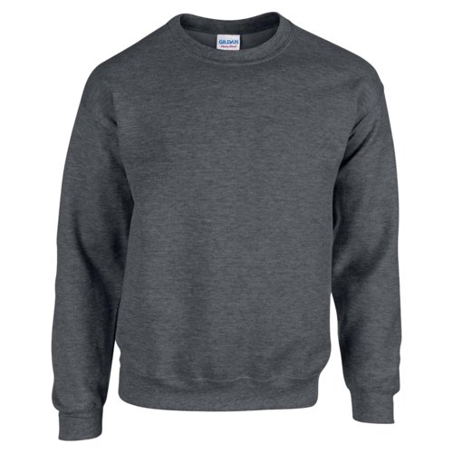 Felpa da uomo grigio mlange in misto cotone-poliestere con collo rotondo.