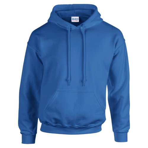 Felpa con cappuccio blu reale in misto cotone con cappuccio e tasca a marsupio.