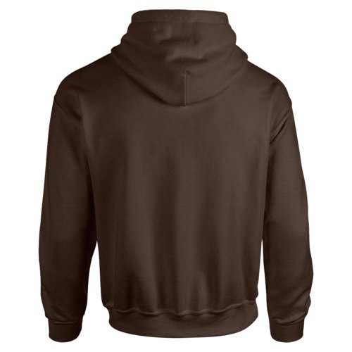 Felpa con cappuccio da uomo marrone scuro in misto cotone-poliestere.