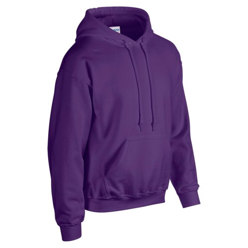 Felpa con cappuccio da uomo viola in misto cotone con tasca a marsupio e cappuccio con coulisse.
