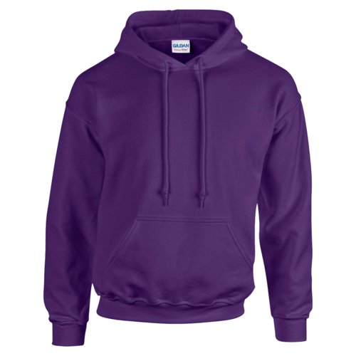 Felpa con cappuccio da uomo viola in misto cotone con coulisse e tasca a marsupio.