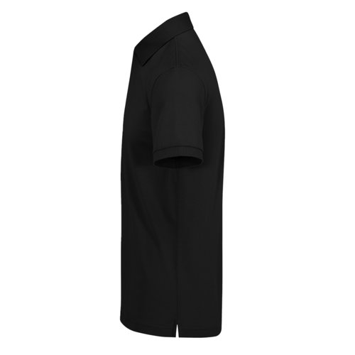Polo nero in cotone da uomo a maniche corte.