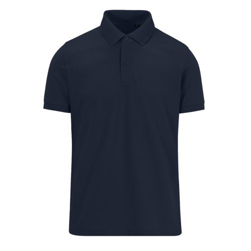 Polo blu navy in misto cotone da uomo.