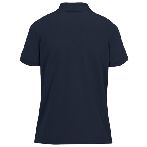 Polo in cotone blu navy da donna a maniche corte.