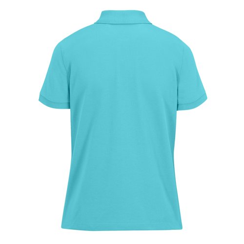 Polo in cotone turchese da donna.