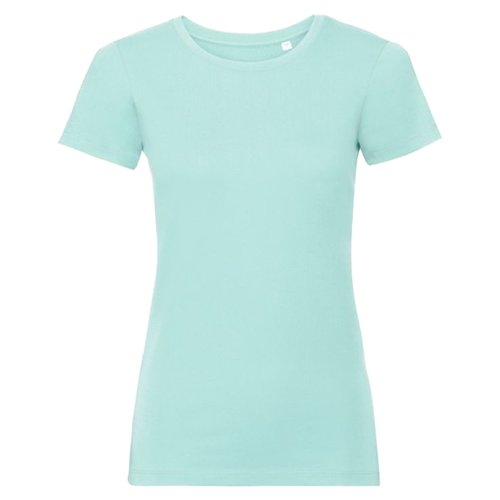 T-shirt da donna aquablue in cotone organico a maniche corte.