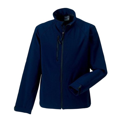 Giacca softshell blu navy in poliestere ed elastan per uomo.