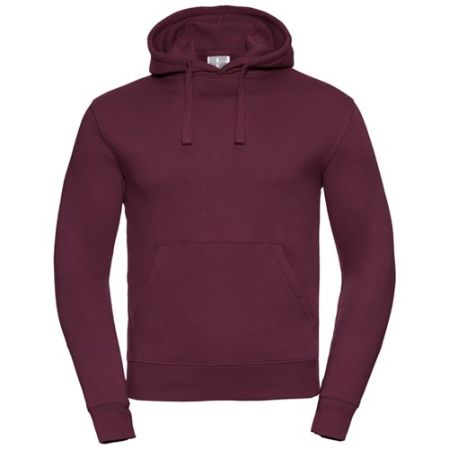 Felpa con cappuccio bordeaux in misto cotone con cappuccio e tasca a marsupio.