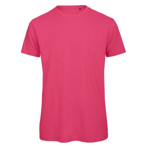 T-shirt fucsia in cotone biologico a maniche corte.