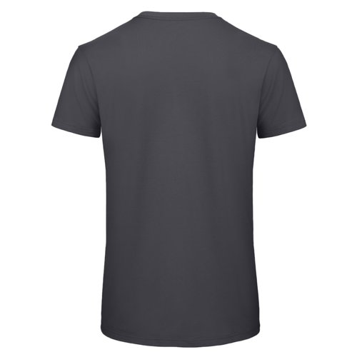 T-shirt in cotone grigio scuro a maniche corte.